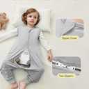 HOMEAL Toddler Sleep Sack with Leg, Sleep Sack with Feet, Baby Sleep Sack 12M-7T (Gray)