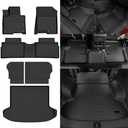 Naibeve Floor Mats for 2023 2024 2025 Kia Sportage Plug-in Hybrid for Kia Sportage Cargo Mat Trunk Mat with Backrest Mats Accessories (Floor Liner+Trunk Mat+Backrest Mats)