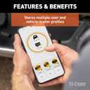 CURT 51180 Echo Mobile Electric Trailer Brake Controller with Bluetooth-Enabled Smartphone Connection, Proportional