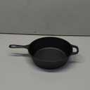 Lodge 3 Quart Pre-Seasoned Cast Iron Deep Skillet - Signature Teardrop Handle & Assist Handle - Use in the Oven, on the Stove or Grill, or Over a Campfire - Use to Sear, Saut, Bake, Broil, Braise, Fry, or Grill - Black