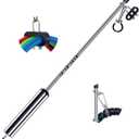 40 Swivel Pogo Stick for Semi Truck, Pogo Stick for Air Brake Line & Electric Power Cord Holder, Heavy Duty Stainless Steel Pogo Sticks with Clamp, 3 Hole Clamp, Lock Screw, Single Pogo Stick