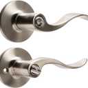 Safe Lock by Kwikset Layton Lever Privacy Lock Satin Nickel