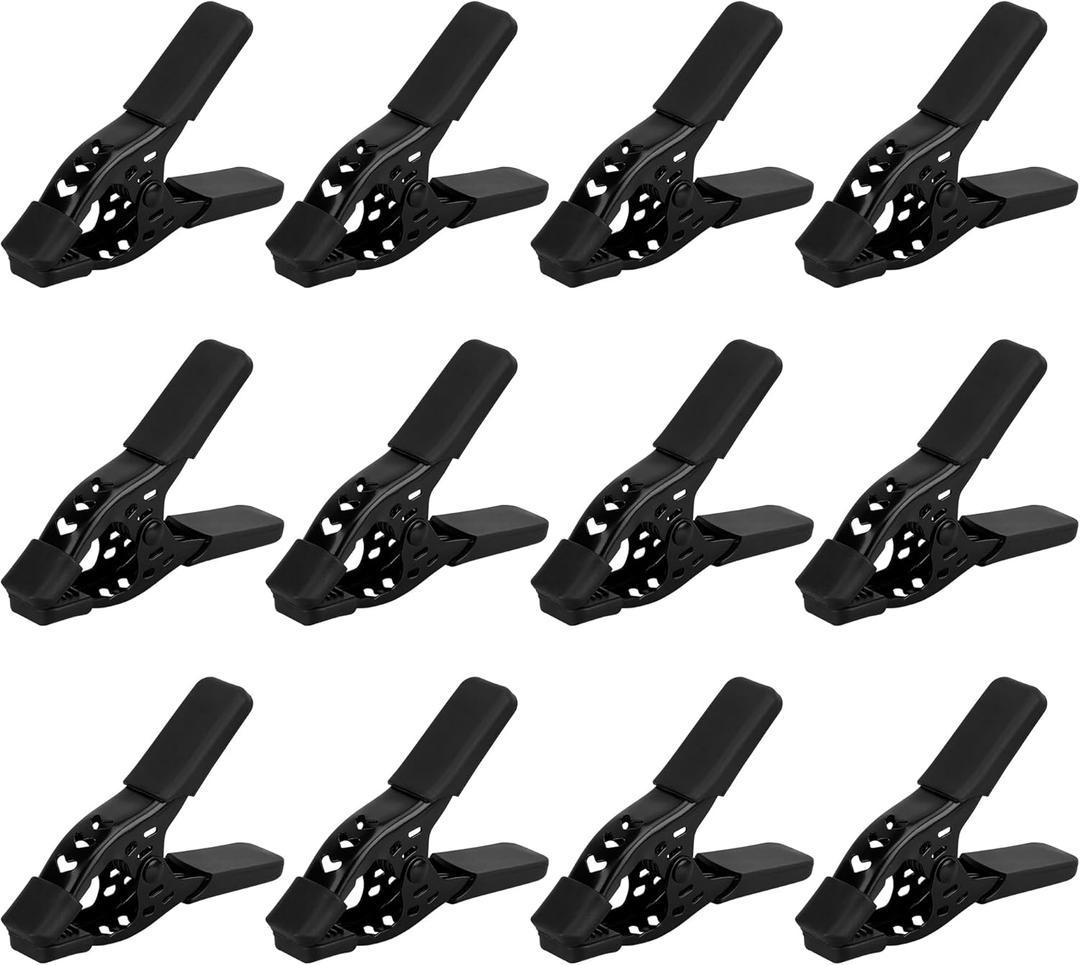 12-Piece for Woodworking Spring Clamps 4-inch Tarp Clamps Large Heavy Duty Clips Spring Clip Metal Clamp for Pool Cover Backdrop Stand Clamps