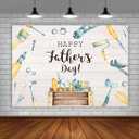 Lofaris Happy Father's Day Backdrop for Photography Fixing Tools Box Retro Wood Floor Background Fathers Day Family Party Decor Photo Booth Backdrop 5x3 ft