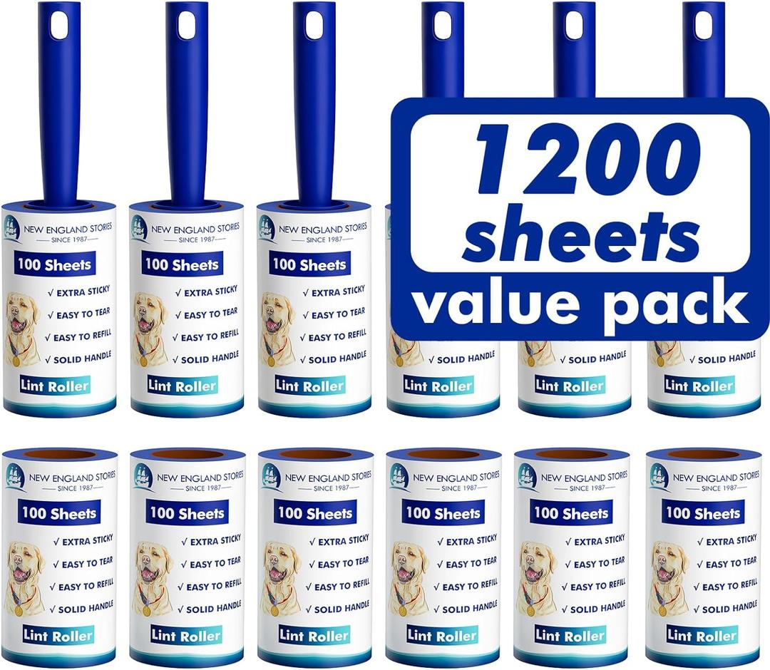 1200 Sheets Lint Roller with 6 Upgraded Handles (6 Rollers + 6 Refill), Mage Value Set Sticky Lint Rollers for Pet Hair, Portable Pet Hair Remover for Clothes, Furniture, Carpet, Dog and Cat 1200 Sheets Lint Roller with 6 Upgraded Handles (6 Rollers + 6 Refill), Mage Value Set Sticky Lint Rollers for Pet Hair, Portable Pet Hair Remover for Clothes, Furniture, Carpet, Dog and Cat