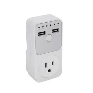 Mulcort Countdown Timer Outlet Multifunctional Voltage Protector Intelligent Countdown Timer Socket with 2 USB Ports Time Controller Switch for Home Electrical Appliances