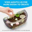 National Geographic Light Up Terrarium Kit for Kids - Build a Dinosaur Habitat with Real Plants & Gemstones, Science Kit, Dinosaur Toys for Kids 