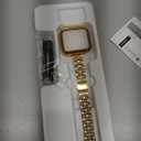 chuangshiji Compatible with Apple Watch Band 38mm 40mm 41mm, Women for iWatch Band Series 9/8/7/6/5/4/3/2/1/SE (S-Gold, 38mm/40mm/41mm)