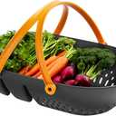 Fiskars Garden Harvest Basket - Container for Gardening and Harvesting with Tool Caddy - Harvesting Basket Doubles as a Colander for Vegetables and Fruits - Garden Accessories