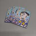3 x Demon Movie Hunters Stickers 24 Sheets Sticker Cute Cartoon Charaters Make Your Own Sticker,Kawaii Make a Face Stickers Party Favors Activities Holiday Gifts