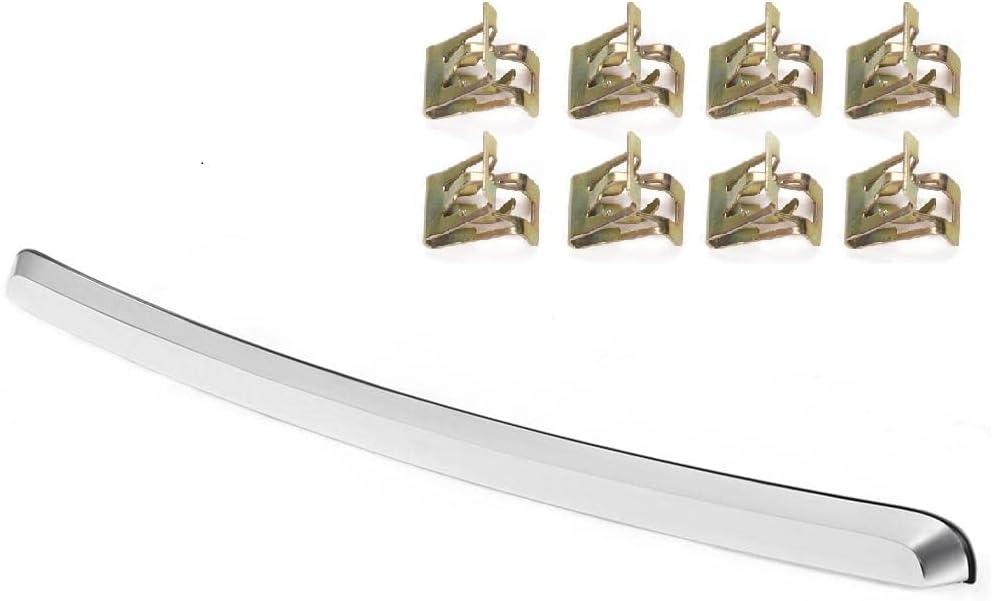 PIT66 Hood Molding Trim Moulding, Compatible with 2007-2013 GMC Sierra 1500/2007-2010 Sierra 2500 HD 3500 HD, GM1235109 10385156 Hood Panel Molding (Hood Molding Trimsilver, 07-13 GMC Sierra)