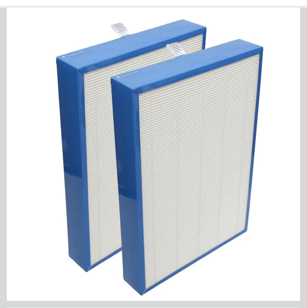 PUERBURG Replacement Filter Compatible with WISESKY WS460A Air Purifier, 2-Pack H13 HEPA + Activated Carbon 2-IN-1 3-Stage Filtration