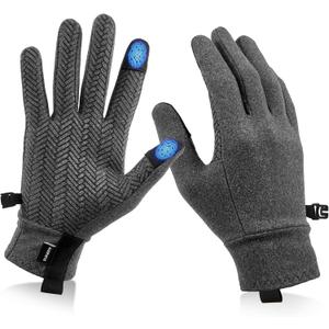 Sukeen Lightweight Running Gloves for Women Touchscreen Anti-Slip Liner Gloves Winter Warm Gloves for Cycling, Driving, Soccer (Medium, Grey)