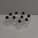 9 Pack, 4 oz Small Clear Glass Bottles w/Lids & 3 Stainless Steel Funnel - 120ml Boston Round Sample Bottle for Potion, Juice, Ginger Shot, Wellness, Oils, Whiskey, Liquids - Leakproof Travel Bottle