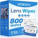 VOISEN Lens Wipes for Eyeglasses,800 Pack Eye Glasses Cleaner Wipes,Pre-Moistened Individually Wrapped Lens Wipes,Non-Scratching Non-Streaking,Safe for Eyeglasses, Goggles, Camera Lens, Phone