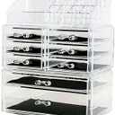 WDYB Acrylic Cosmetic Table Organizer Makeup Holder Case Box Jewelry Storage 8 Drawer Cosmetic-display-cases Makeup organizer Bathroom organizer Makeup bag Storage cabinet Bathroom storage Makeu