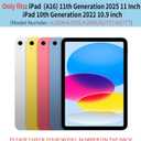 Keyboard Folio Case for iPad A16 11th/10th Generation, Pink-1 | for iPad A16 11" 2025 & 10th Gen 10.9" 2022, Thin & Light, Detachable Wireless Bluetooth Keyboard, Left Side Pencil Holder