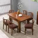 Genina Seat Covers for Dining Room Chair Seat Slipcovers Kitchen Chair Covers (Chocolate, 4 Pcs)