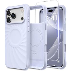 for iPhone 17 Pro Case, Compatible with MagSafe, Screen Protector +[Integrated Silicone Camera Control Button], Shockproof Protective Magnetic Case for iPhone 17 Pro 6.3", Light Purple