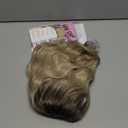 MISSQUEEN Short Blonde Wig with Bangs Synthetic Wavy Blonde Bob Wig Curly Heat Resistant Ombre Blonde Hair Wig for Women Daily Party Halloween Use