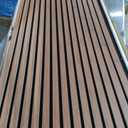 Art3d 2 Pack 94.5 x 24 inch Wood Slat Acoustic Panels for Wall & Ceiling - 31 sq.ft 3D Fluted Sound Absorbing Panel with Wood Finish, Walnut