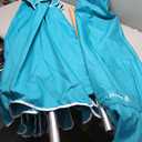 HOMEDEMO 7FT Beach Umbrella with Table & Large Sand Anchor, Heavy Duty Windproof Portable Beach Umbrella witn UPF 50+ Sun Protection, Outdoor Umbrellas with Adjustable Aluminum Pole, Türkiye Blu