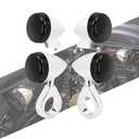 HCmotorku Motorcycle LED Turn Signal Fog Light 39mm 41mm Fork Clamp Front Rear Fit For Harley Sportster XL 883 1200 (Chrome Housing Black Lens)