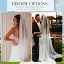 1 Tier Long Pearl Wedding Veil Bride Veil For Bachelorette Party Bride To Be Headband With Comb (Chapel length veil(300cm/118 inches), White)