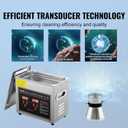 VEVOR Ultrasonic Cleaning Machine with Digital Timer & Heater, Professional Jewelry Cleaner, Stainless Steel Heated Cleaning Machine for Glasses Watch Rings Small Parts Circuit Board (3L)
