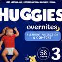 Huggies Overnites Size 3 Overnight Diapers (16-28 lbs), 58 Ct