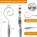 Sanova Seamless Danish Dough Whisk: 10" Stainless Steel Dutch Bread Dough Whisk for Sourdough - Hand Mixing Tool for Pizza, Pastry, Cake Batter, Dishwasher Safe Professional Baking Starter