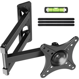 Full Motion TV Monitor Wall Mount Bracket for Most 13-32 Inch LED LCD Flat Curved Screen, 360 Rotation Swivel Tilt ExtensionAdjustable Articulating Arms, Max VESA 100x100mm up to 33lbs