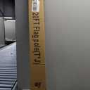 Flag Poles for Outside House in Ground - 20FT Sectional Aluminum Extra Thick Flagpole with Reinforcing Ring, 5x3 US Flag and White Gloves, Heavy Duty Black Flag Poles Kit for Yard or Residential (20FT)