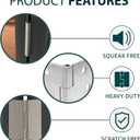 MEGA HANDLES Door Hinges with Square Corners (2 Pack) - 4x4'' Zinc Alloy Door Hinge Set, Interior Heavy Duty Hinges for Bedroom, Bathroom - Screws Included - Satin Nickel