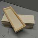 Bright Creations Unfinished Wood Canvas Boards - Boards for Crafting & Painting - Hanging Wood Sign & Wall Decor - 4 x 12 in, Pack of 6