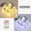 Pooqla Light Bulbs for 4FT Marquee Light up Letters Numbers,12 LED Warm White and Cool White Battery Operated String Lights for Indoor Outdoor Birthday Christmas Party Decor