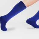 KIUEZIR 3 Pairs Baseball Socks Softball Knee-High Athletic Socks Stretchy Compression Soccer Socks for Men and Women (Blue) (Blue)