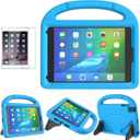 Kids Case for iPad mini 5/4/3/2/1 (7.9"), Durable Shockproof Protective Handle Bumper Stand Cover with 2*Screen Protectors for 7.9 inch Apple iPad mini 5th/4th/3rd/2nd/1st Generation, Blue
