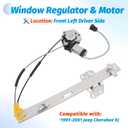 Vurkcy Front Left Driver Side Power Window Regulator with Motor Compatible with Jeep Cherokee XJ 1997 1998 1999 2000 2001, Replacement OEM 741-768