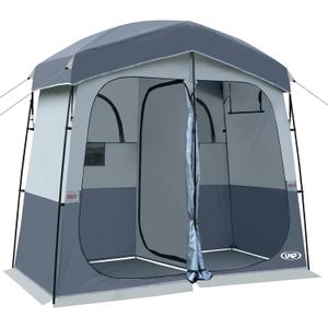 Shower Tent, Outdoor Camping Privacy Shelter-Dressing Changing Room-Portable Toilet Tent for Hiking Sun Shelter Picnic Fishing 2 Rooms