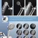 MakeFit Filtered Shower Head with Handheld Combo - Dual 2-in-1 Spa System with Massage Shower and 10 Modes Hand Held Shower High Pressure with Built in Power Wash Mode (Chrome)
