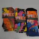 YABAIKE Toe Socks Athletic Cool-max Crew Socks Moisture-Wicking Running Sock with Arch Support, Breathable, Colorful, Medium