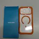 Diaclara Magnetic Designed for iPhone 17 Pro Case 6.3'' [Full Camera Protection] Full Body Bumper,[Compatible with MagSafe] Military Drop Proof Phone Case w/Built-in Screen Protector, Orange