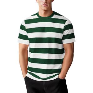 Zengjo Mens Striped Shirt Short Sleeve T-Shirts XXL