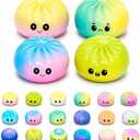 4Pcs Dumpling Squishies Mystery Box,18 Colors Random Mystery Glitter Dumpling Squishies Toy Gift Box,Colorful Dumplings Stress Balls Fidget Sensory Toy Desk Toys for Adults (Random 4 Colors)