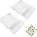 2 Pack UPGRADED 240337103 Crisper Pan Compatible with 240337102 240337105 240337107 240337108 240337109 Refrigerator Pan Shelf Replacement 2PCS for Frigidaire Refrigerator Parts