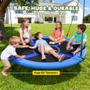 Trekassy 60" Large Saucer Tree Swing for Kids Adults 900D Oxford Waterproof with 2pcs Hanging Straps