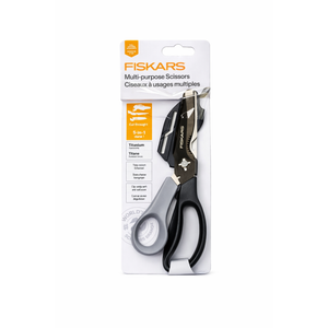 Fiskars Multi-Purpose Scissors – Titanium Enhanced, 5-in-1 Utility Shears