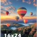 16 x 24 Acrylic Picture Frame, Horizontal/Vertical Clear Photo Frame for Wall with Tape, No Drilling Floating Hanging Frameless Picture Frame, Wall Mount Sign Holder 16x24 for Home, School, Office