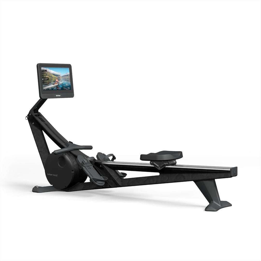 Hydrow Wave Rowing Machine with 16" HD Touchscreen & Speakers - Foldable | Live Home Workouts, Subscription Required (Pirate Black)